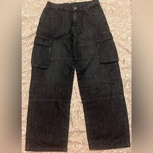 Boys Black Baggy Jeans